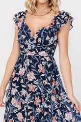 Martina Maxi Dress | Navy Multi - Baltic Born
